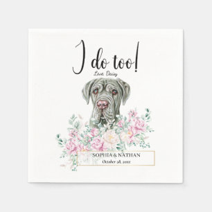 Neapolitan Mastiff Dog Wedding Cocktail Napkins Serviette