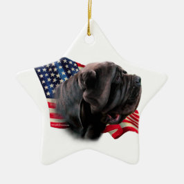 Neapolitan Mastiff Flag Keramik Ornament