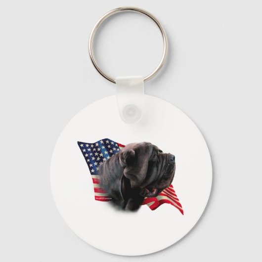 Neapolitan Mastiff Flag Schlüsselanhänger (Vorderseite)