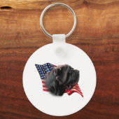 Neapolitan Mastiff Flag Schlüsselanhänger (Vorderseite)