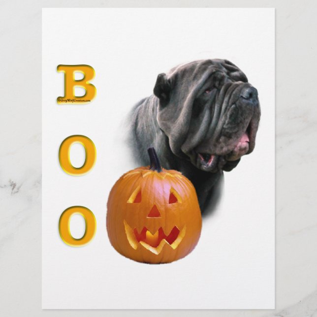 Neapolitan Mastiff Halloween BOO (Vorderseite)