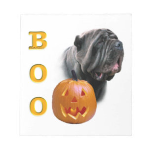 Neapolitan Mastiff Halloween BOO Notizblock