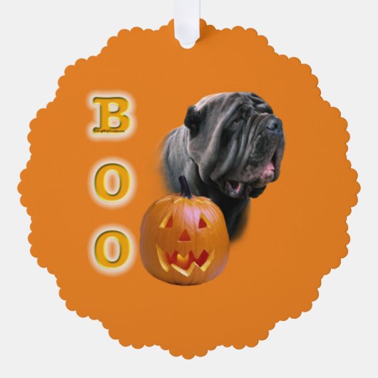 Neapolitan Mastiff Halloween BOO Ornament Karte (Vorderseite)