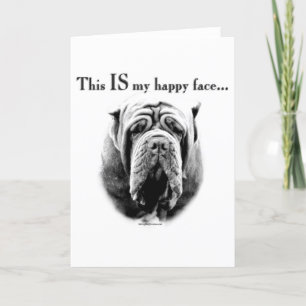 Neapolitan Mastiff Happy Face Feiertagskarte