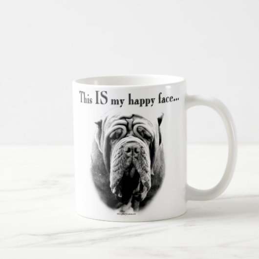 Neapolitan Mastiff Happy Face Kaffeetasse (Rechts)