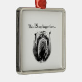 Neapolitan Mastiff Happy Face Ornament Aus Metall (Rechts)