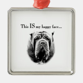 Neapolitan Mastiff Happy Face Ornament Aus Metall
