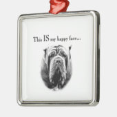 Neapolitan Mastiff Happy Face Ornament Aus Metall (Links)