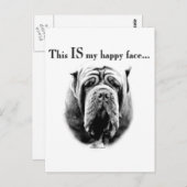 Neapolitan Mastiff Happy Face Postkarte (Vorne/Hinten)