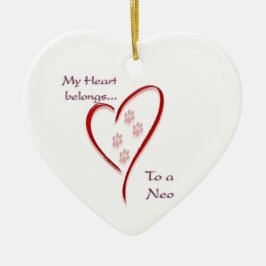 Neapolitan Mastiff Heart zählt Keramik Ornament