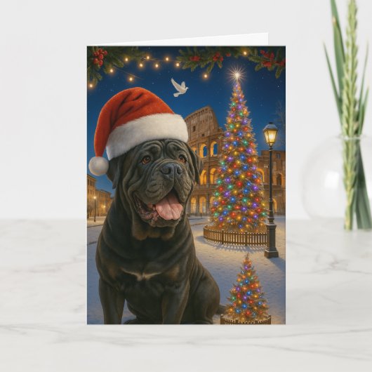 Neapolitan Mastiff Holiday Card Feiertagskarte (Vorderseite)