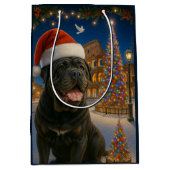 Neapolitan Mastiff Holiday Card Mittlere Geschenktüte (Vorderseite)