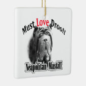 Neapolitan Mastiff Liebe Drool Schlüsselanhänger Keramikornament (Rechts)
