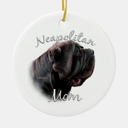 Neapolitan Mastiff Mama 2 Keramik Ornament (Vorne)