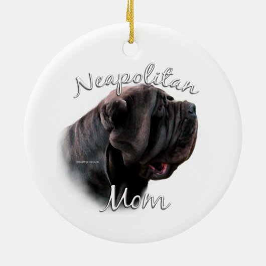 Neapolitan Mastiff Mama 2 Keramik Ornament (Hinten)