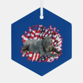Neapolitan Mastiff Patriot Ornament Aus Glas (Rückseite)