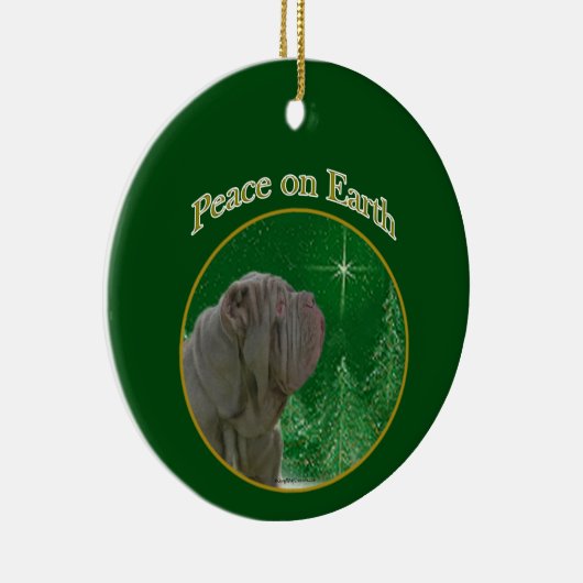 Neapolitan Mastiff Peace Keramik Ornament (Rechts)