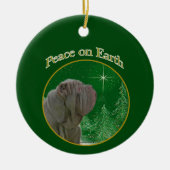 Neapolitan Mastiff Peace Keramik Ornament (Vorne)