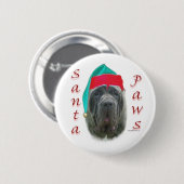 Neapolitan Mastiff Santa Paws Button (Vorne & Hinten)