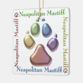 Neapolitan Mastiff Square Keramikornament (Links)