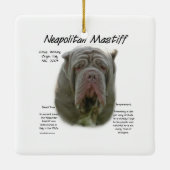 Neapolitan Mastiff (Tawny) Historisches Design Keramikornament (Rückseite)