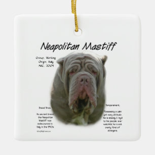 Neapolitan Mastiff (Tawny) Historisches Design Keramikornament