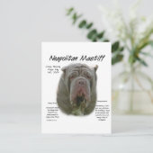 Neapolitan Mastiff (Tawny) Historisches Design Postkarte (Stehend Vorderseite)