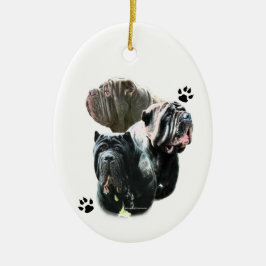 Neapolitan Mastiff Trio Keramik Ornament