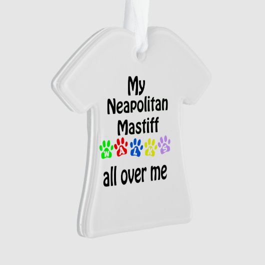 Neapolitan Mastiff Walks Design Ornament (Vorderseite)