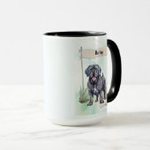 Neapolitan Mastiff Watercolor Personalized Dog Tasse (VorderseiteRechts)