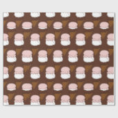 Neapolitan Stitched Ice Cream Cones 3-GIFT WRAP Geschenkpapier (Flach)