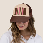 Neapolitan Trucker Hat (braun, rosa & creme) Truckerkappe (Beispiel)