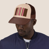 Neapolitan Trucker Hat (braun, rosa & creme) Truckerkappe (Beispiel)