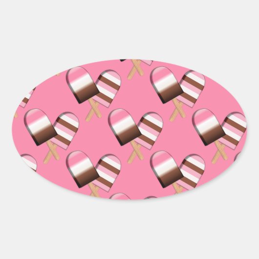 Neapolitane Eiscreme Bars 01-OVAL STICKERS (Vorderseite)