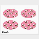 Neapolitane Eiscreme Bars 01-OVAL STICKERS (Blatt)