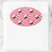 Neapolitane Eiscreme Bars 01-OVAL STICKERS (Tasche)
