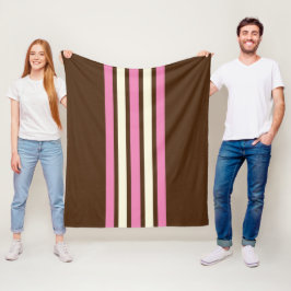 Neapolitane Krustendecke (braun, rosa & creme) Fleecedecke