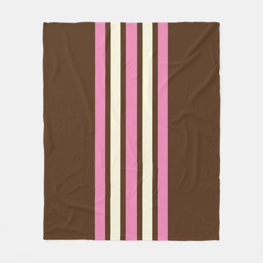 Neapolitane Krustendecke (braun, rosa & creme) Fleecedecke (Vorderseite)