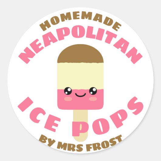 Neapolitaneis-Pop Runder Aufkleber (Vorderseite)