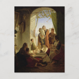 Neapolitaner Dudelsack-Spieler in Rom, 1833 Postkarte