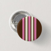 Neapolitaner Knopf (braun, rosa und creme) Button (Vorne & Hinten)