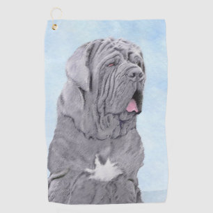 Neapolitaner Mastiff-Malerei - Originale Hunde-Kun Golfhandtuch