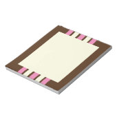 Neapolitaner Notepad (braun, rosa und creme) Notizblock (Rotiert)