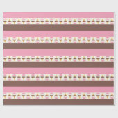 Neapolitanes Eiscreme Streifen Muster Geschenkpapier (Flach)