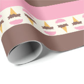 Neapolitanes Eiscreme Streifen Muster Geschenkpapier (Rolleneckpunkt)