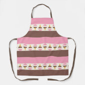 Neapolitanes Eiscreme Streifen Muster Schürze (Vorderseite)