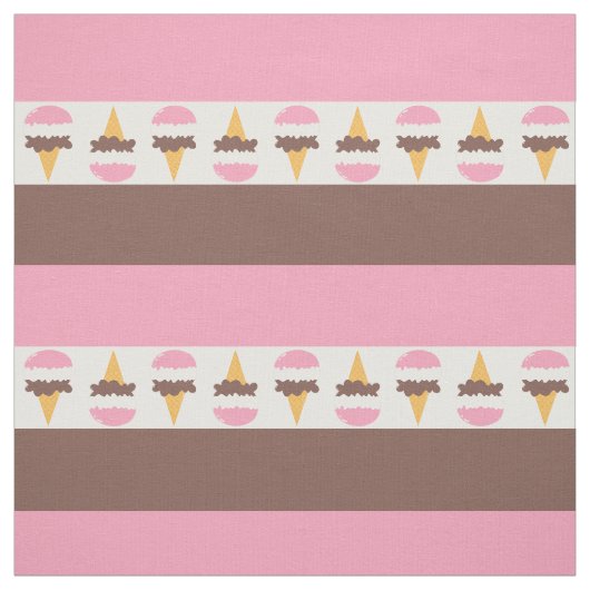 Neapolitanes Eiscreme Streifen Muster Stoff (Muster)