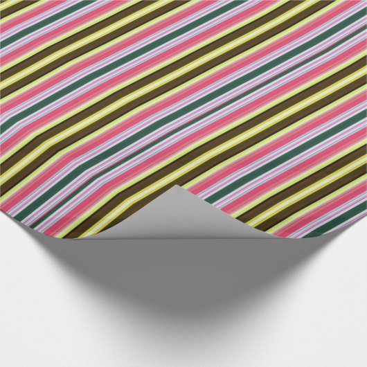 Neapolitanes Streifenpapier Geschenkpapier (Ecke)