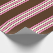Neapolitanes Wrapping Paper (braun, rosa und creme Geschenkpapier (Ecke)