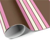 Neapolitanes Wrapping Paper (braun, rosa und creme Geschenkpapier (Rolleneckpunkt)